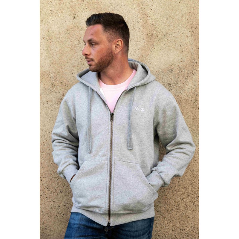 Sweat zippé Bastia Homme – Coton bio durable | YESI