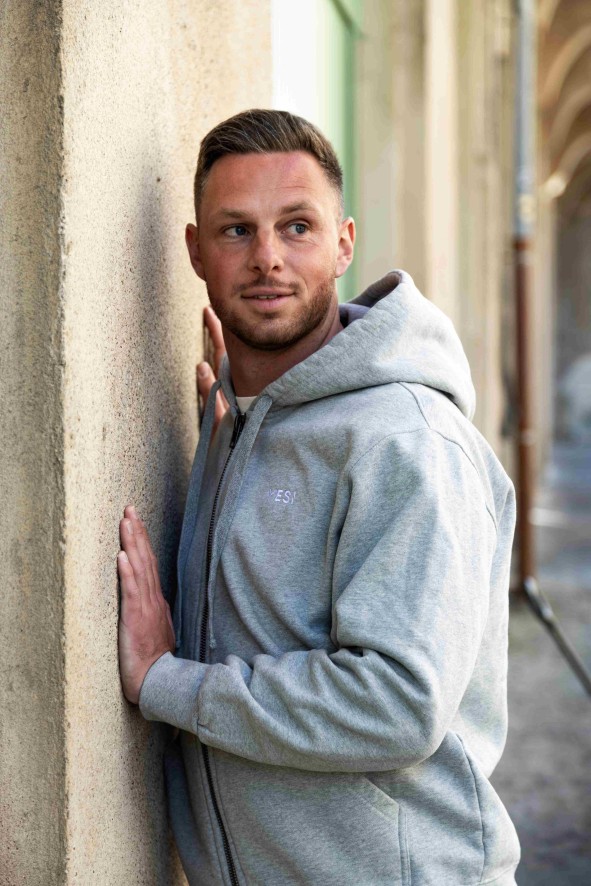 Sweat zippĂ© Bastia Homme â Coton bio durable | YESI