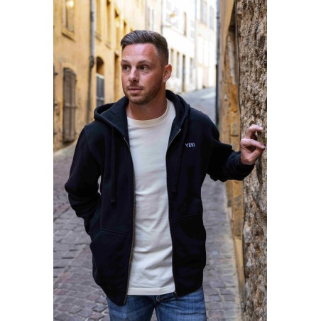Sweat zippé Bastia Homme – Coton bio durable | YESI