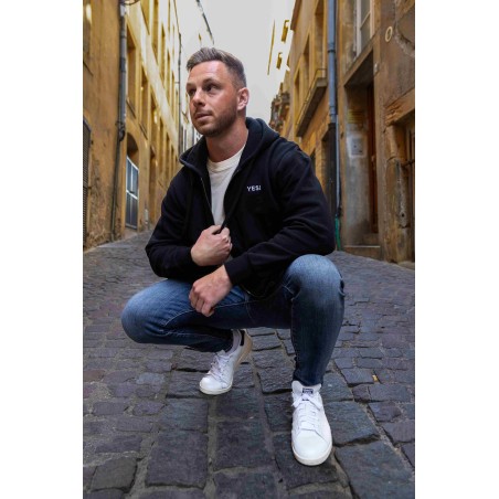 Sweat zippé Bastia Homme – Coton bio durable | YESI