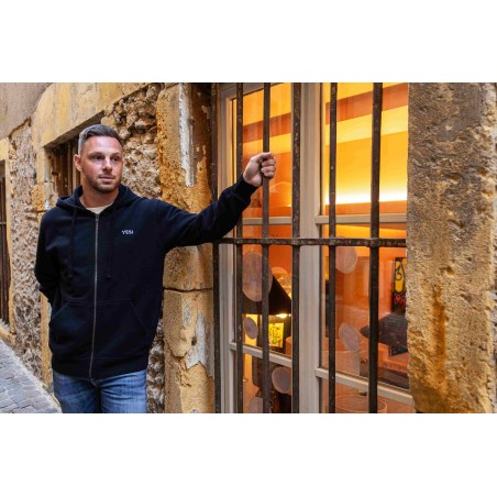 Sweat zippé Bastia Homme – Coton bio durable | YESI