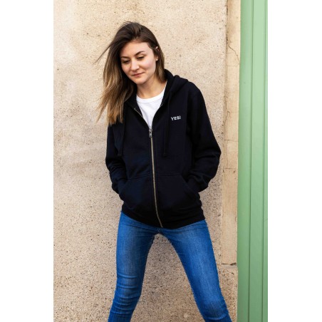 Sweat zippé Bastia Femme – Coton bio stylé | YESI