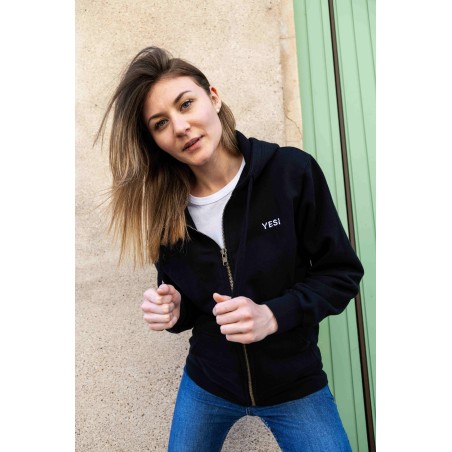 Sweat zippé Bastia Femme – Coton bio stylé | YESI