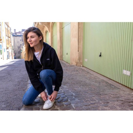 Sweat zippé Bastia Femme – Coton bio stylé | YESI