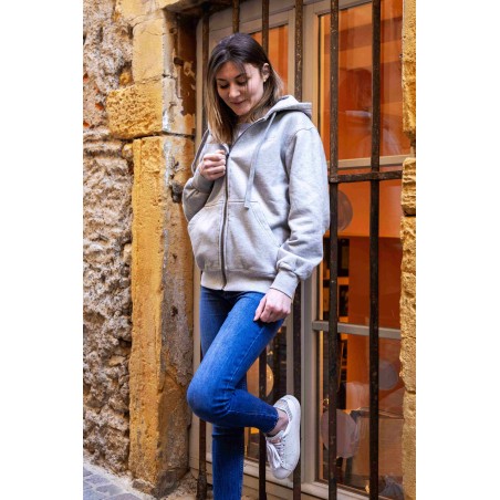 Sweat zippé Bastia Femme – Coton bio stylé | YESI