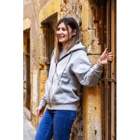 Sweat zippé Bastia Femme – Coton bio stylé | YESI