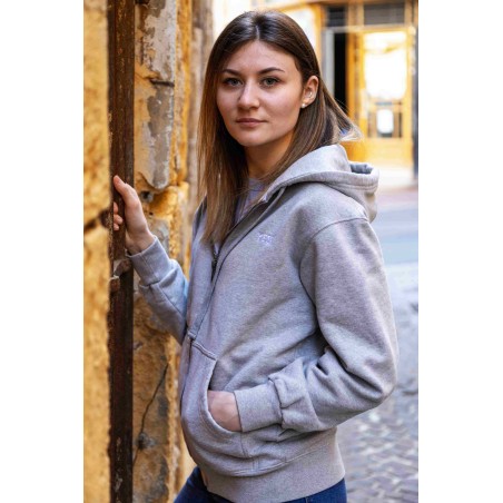 Sweat zippé Bastia Femme – Coton bio stylé | YESI